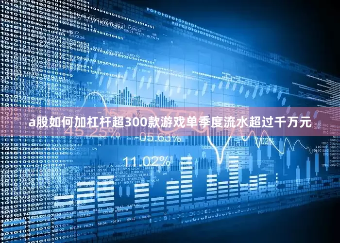 a股如何加杠杆超300款游戏单季度流水超过千万元